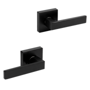 Door Handle Set Lever Passage Function Square Black V63-837391