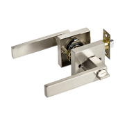 Door Handle Set Lever Privacy Function Square Satin Nickel V63-837401