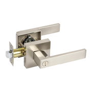 Door Handle Set Lever Privacy Function Square Satin Nickel V63-837401