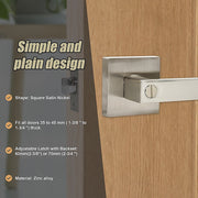Door Handle Set Lever Privacy Function Square Satin Nickel V63-837401