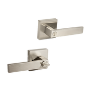 Door Handle Set Lever Privacy Function Square Satin Nickel V63-837401