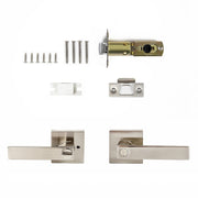 Door Handle Set Lever Privacy Function Square Satin Nickel V63-837401