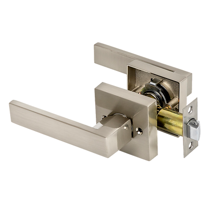 Door Handle Set Lever Passage Function Square Satin Nickel V63-837421
