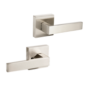 Door Handle Set Lever Passage Function Square Satin Nickel V63-837421