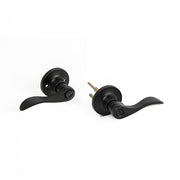 Door Handle Set Lever Privacy Function Black V63-837431