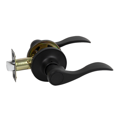 Door Handle Set Lever Passage Function Black V63-837451