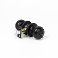 Door Handle Set Privacy Function Round Black V63-837461