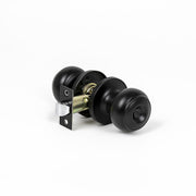 Door Handle Set Privacy Function Round Black V63-837461