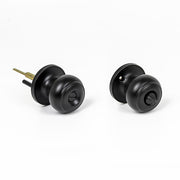 Door Handle Set Privacy Function Round Black V63-837461