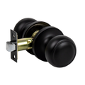 Door Handle Set Passage Function Round Black V63-837481