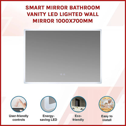 Smart Mirror Bathroom Vanity LED Lighted Wall Mirror 1000x700mm V63-837531