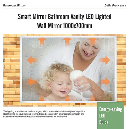 Smart Mirror Bathroom Vanity LED Lighted Wall Mirror 1000x700mm V63-837531