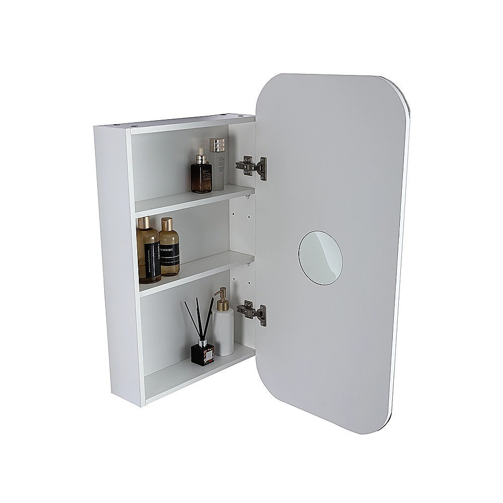 Rectangle Wall Hung Bathroom Mirror Shaving Cabinet Vanity Matte White V63-837551