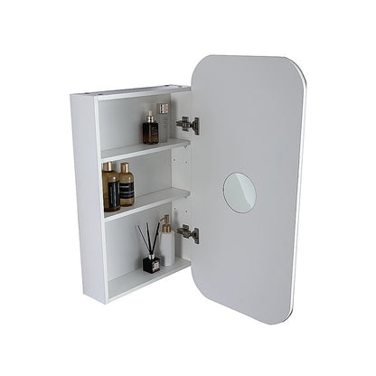 Rectangle Wall Hung Bathroom Mirror Shaving Cabinet Vanity Matte White V63-837551