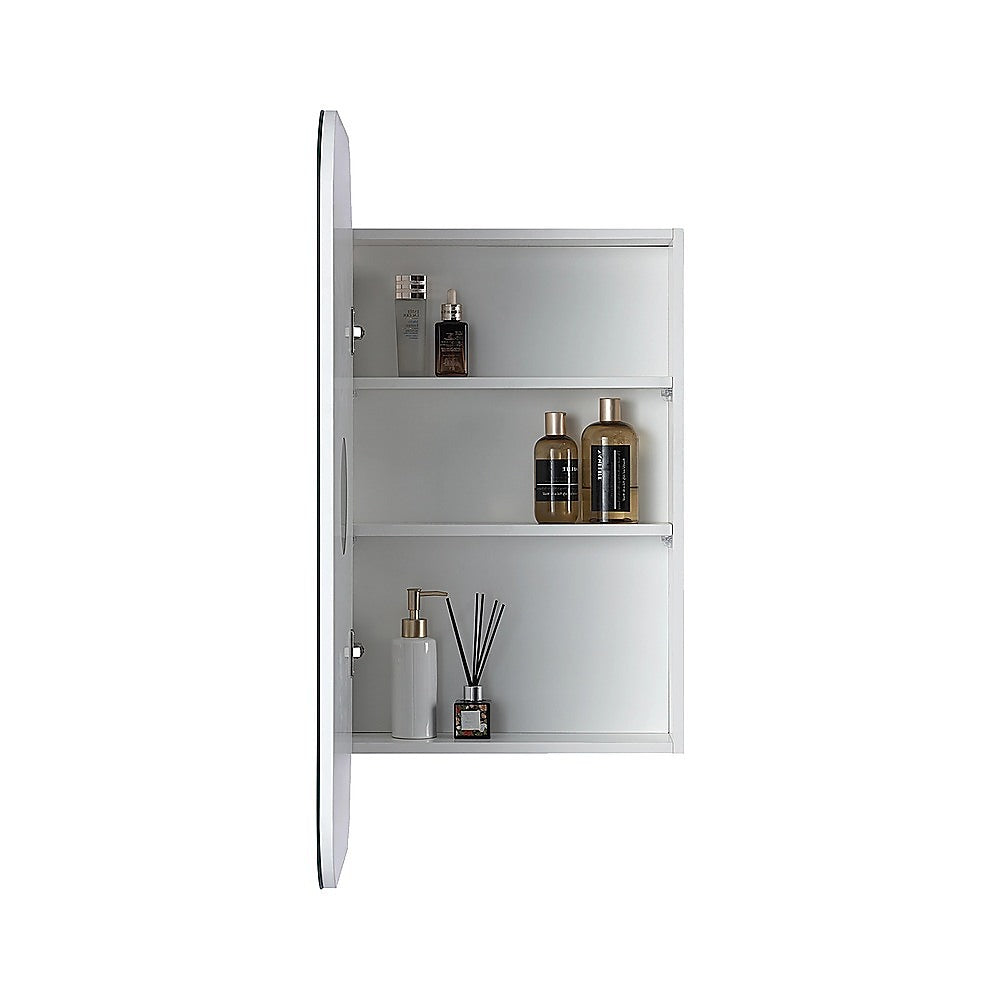 Rectangle Wall Hung Bathroom Mirror Shaving Cabinet Vanity Matte White V63-837551