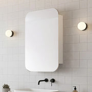Rectangle Wall Hung Bathroom Mirror Shaving Cabinet Vanity Matte White V63-837551