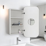 Rectangle Wall Hung Bathroom Mirror Shaving Cabinet Vanity Matte White V63-837551