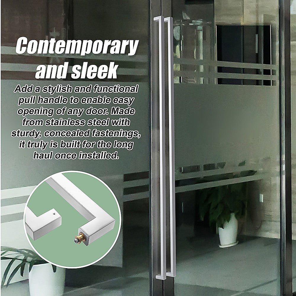 Entrance Door Pull Handle Brushed satin 1200mm V63-837621