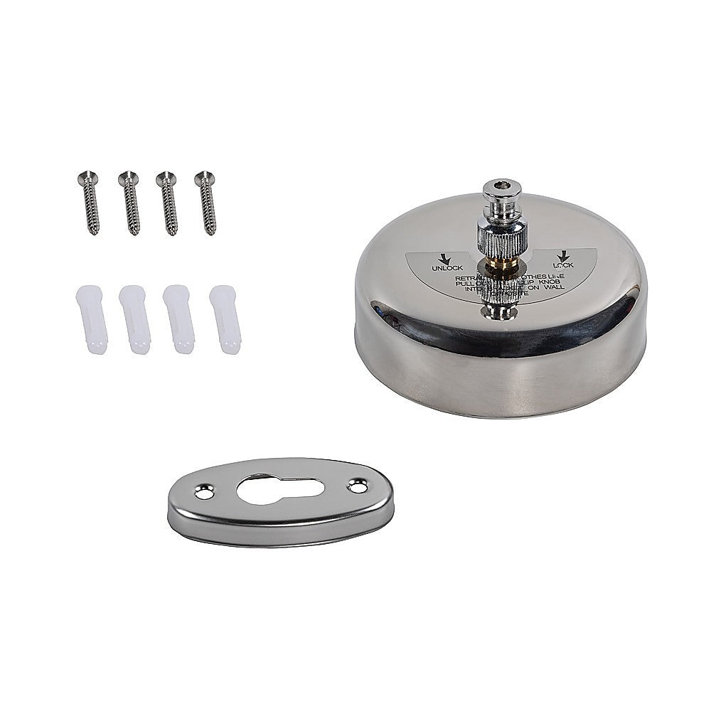 Stainless Steel Retractable Single Clothes Line Dryer Laundry Indoor Outdoor V63-837651