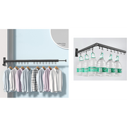 Foldable Wall Hanging Clothes Drying Rack Clothes Balcony Retractable Hanger V63-837671