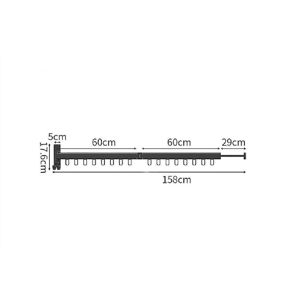 Foldable Wall Hanging Clothes Drying Rack Clothes Balcony Retractable Hanger V63-837671