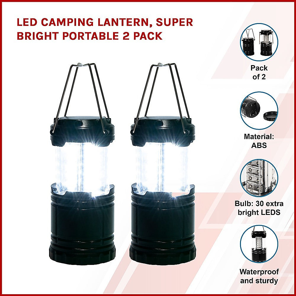 LED Camping Lantern, Super Bright Portable 2 Pack V63-837711