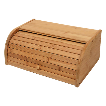 Bamboo Bread Bin Storage Box Kitchen Loaf Pastry Container V63-837721