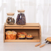 Bamboo Bread Bin Storage Box Kitchen Loaf Pastry Container V63-837721
