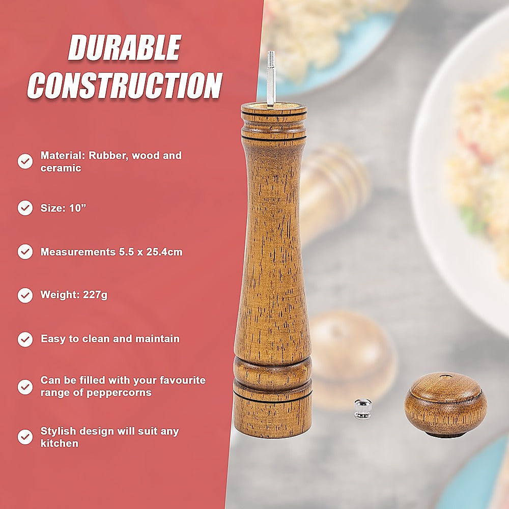 10" Manual Pepper Grinder Multipurpose Flavouring Bottle Cruet Kitchen Tools V63-837731