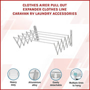 Pull Out Clothes Airer - Expanding Laundry Drying Line for Caravan, RV & Home V63-837791