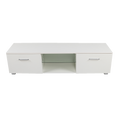TV Cabinet Entertainment Unit Stand High Gloss Storage Shelf 140cm White V63-837811