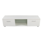 TV Cabinet Entertainment Unit Stand High Gloss Storage Shelf 140cm White V63-837811