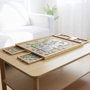 Wooden Jigsaw Puzzle Table Board Storage Table Tray Puzzle For Adult Kid V63-837831