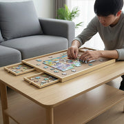Wooden Jigsaw Puzzle Table Board Storage Table Tray Puzzle For Adult Kid V63-837831