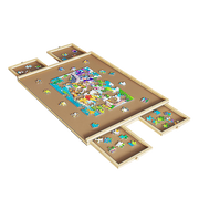 Wooden Jigsaw Puzzle Table Board Storage Table Tray Puzzle For Adult Kid V63-837831