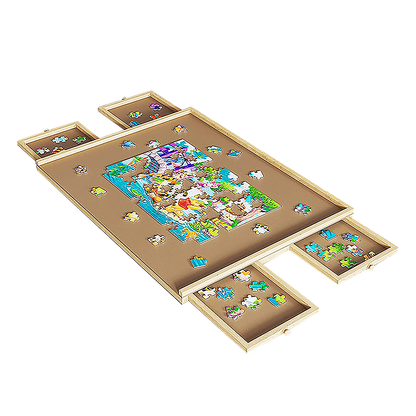 Wooden Jigsaw Puzzle Table Board Storage Table Tray Puzzle For Adult Kid V63-837831