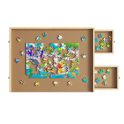 Wooden Jigsaw Puzzle Table Board Storage Table Tray Puzzle For Adult Kid V63-837831