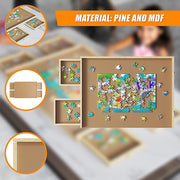 Wooden Jigsaw Puzzle Table Board Storage Table Tray Puzzle For Adult Kid V63-837831