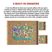 Wooden Jigsaw Puzzle Table Board Storage Table Tray Puzzle For Adult Kid V63-837831