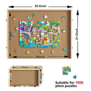 Wooden Jigsaw Puzzle Table Board Storage Table Tray Puzzle For Adult Kid V63-837831
