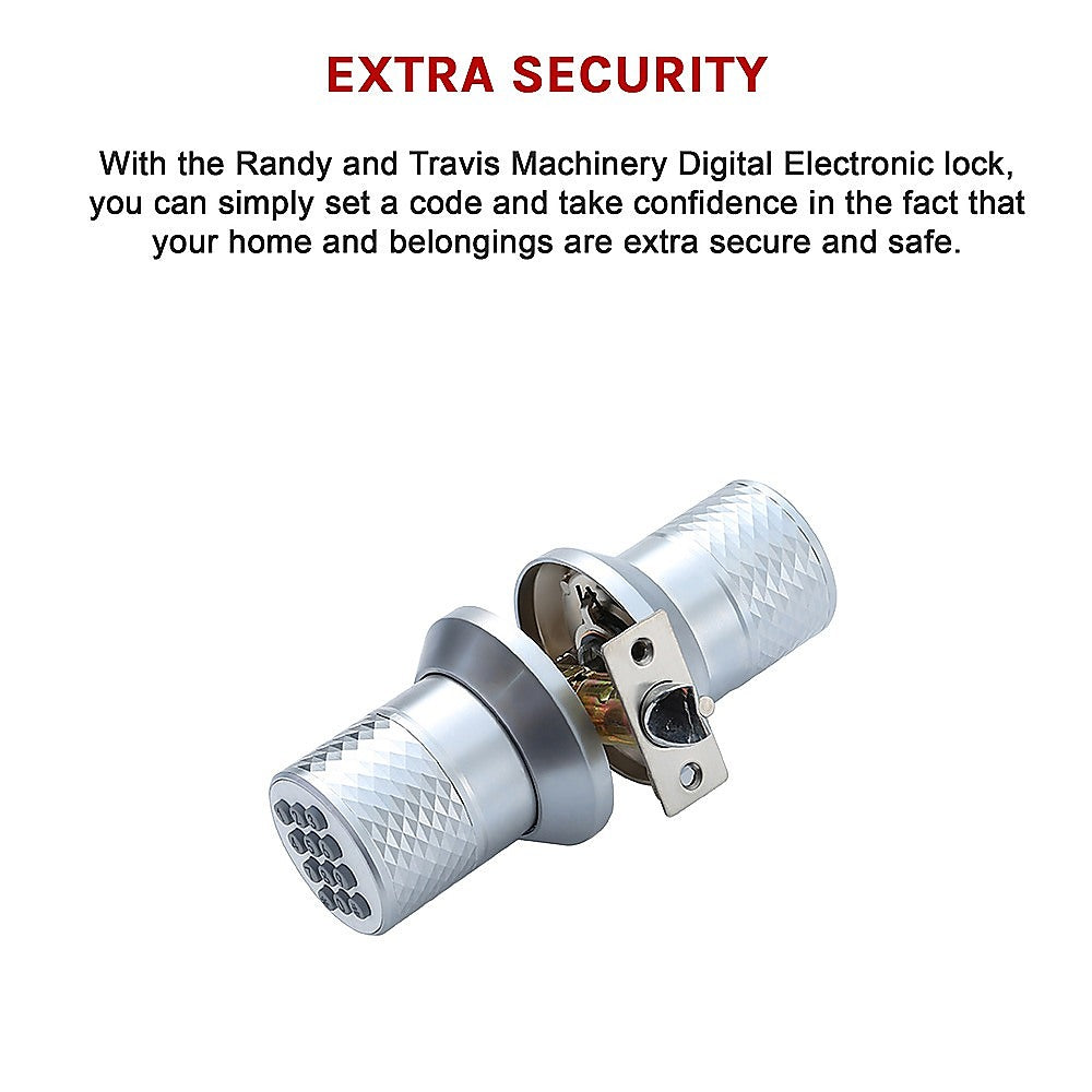 Digital Electronic Code Door Lock Keyless Entry Keypad Programmable Lock Knob V63-837851