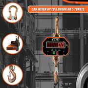 5000kg Electronic Crane Scales Industrial Hanging Digital Weight V63-837861