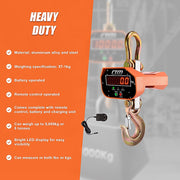 5000kg Electronic Crane Scales Industrial Hanging Digital Weight V63-837861
