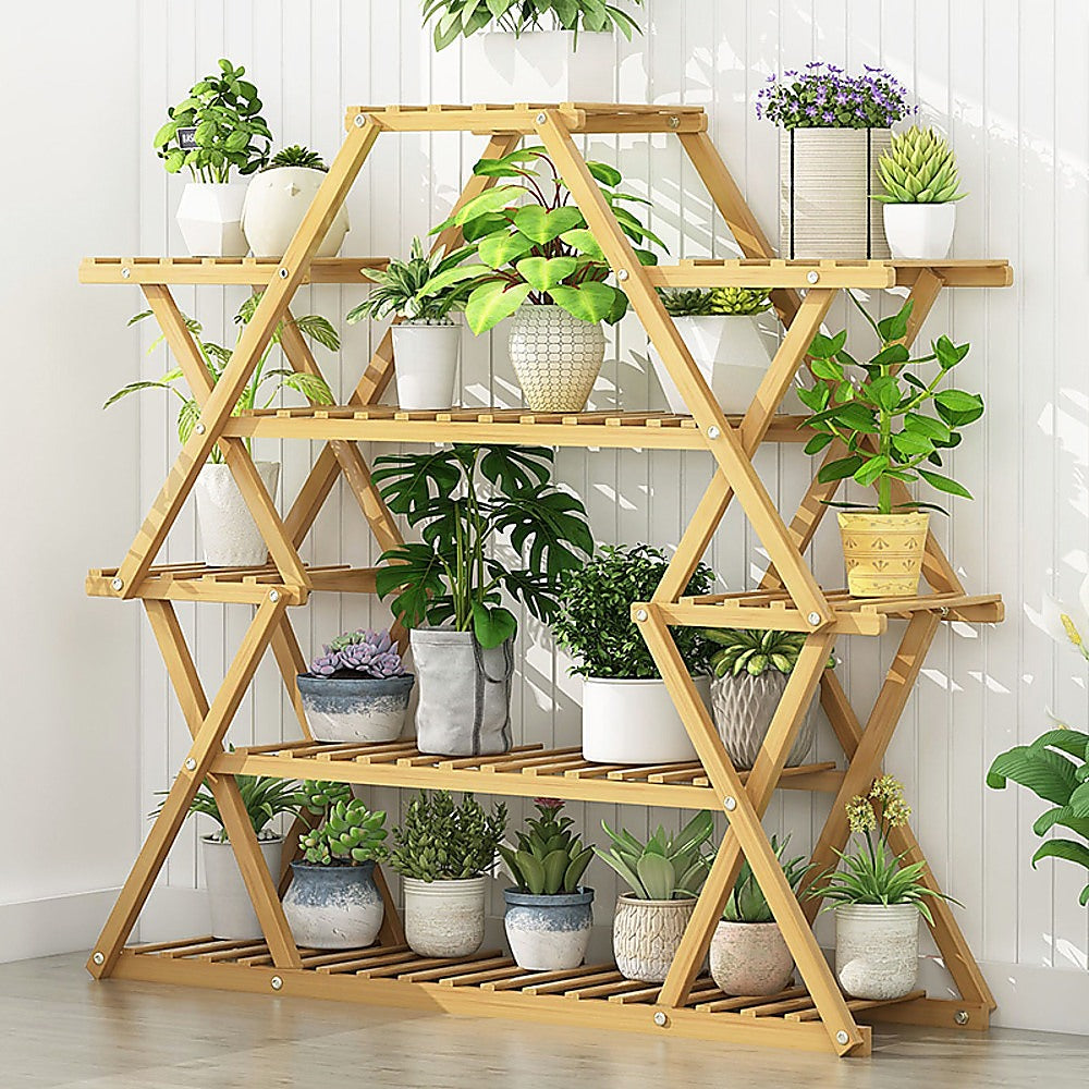 Bamboo Multilayer Flower Plant Bonsai Rack Shelf Stand Porch Lawn Patio V63-837881