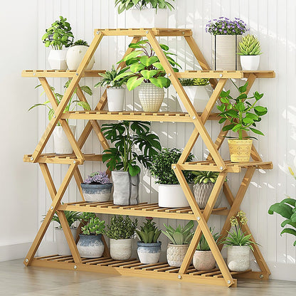 Bamboo Multilayer Flower Plant Bonsai Rack Shelf Stand Porch Lawn Patio V63-837881