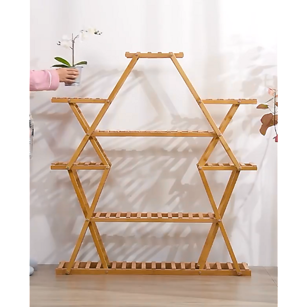 Bamboo Multilayer Flower Plant Bonsai Rack Shelf Stand Porch Lawn Patio V63-837881