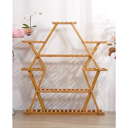 Bamboo Multilayer Flower Plant Bonsai Rack Shelf Stand Porch Lawn Patio V63-837881