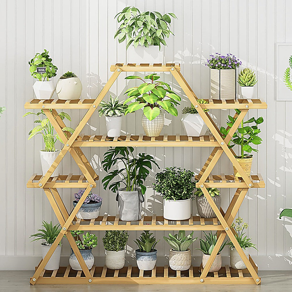 Bamboo Multilayer Flower Plant Bonsai Rack Shelf Stand Porch Lawn Patio V63-837881