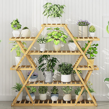 Bamboo Multilayer Flower Plant Bonsai Rack Shelf Stand Porch Lawn Patio V63-837881