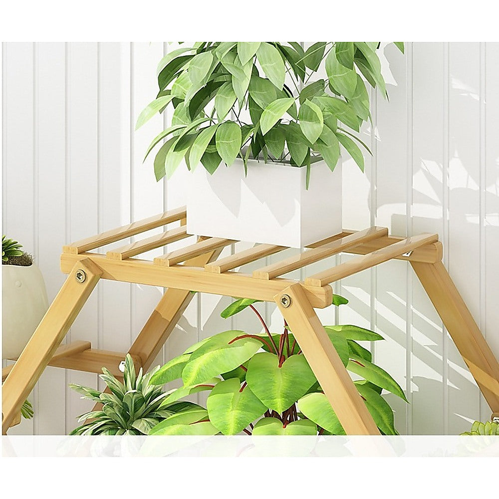 Bamboo Multilayer Flower Plant Bonsai Rack Shelf Stand Porch Lawn Patio V63-837881